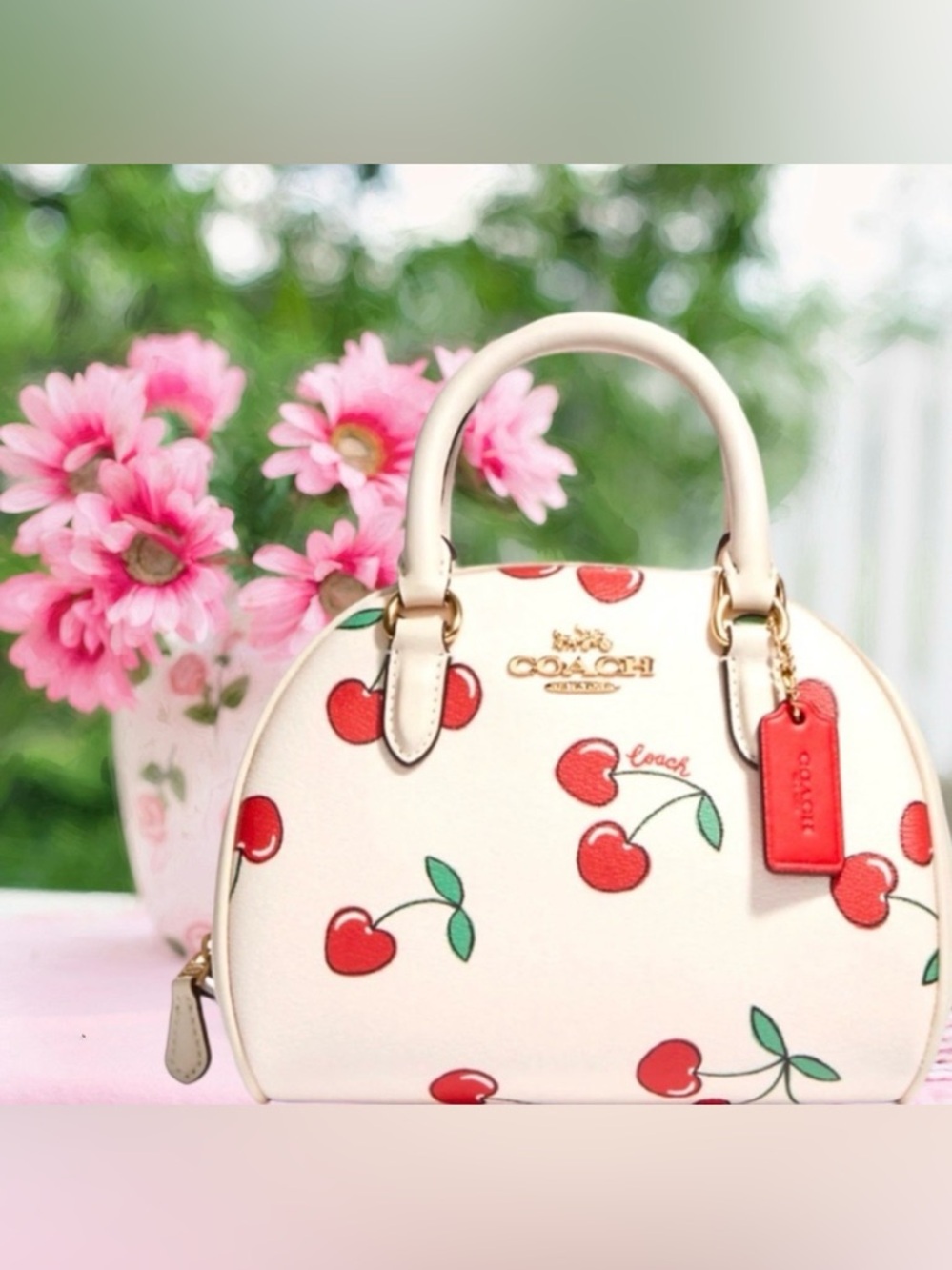Coach 🍒 Cherry & Purse New With Tags - Picture 6 of 10
